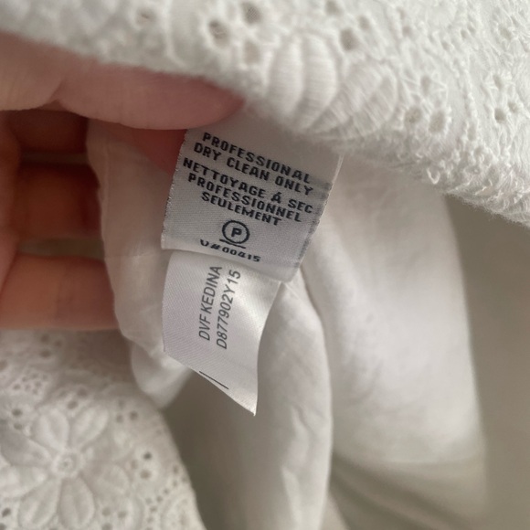 Diane Von Furstenberg white lace dress size 10 - Picture 9 of 9